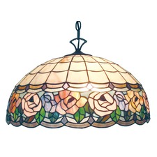Flower Trim Leadlight 3 Light Tiffany Pendant