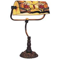 Tulip Glass Swivel Tiffany Bankers Lamp