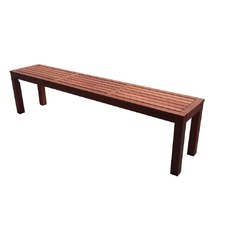 Bay Beach Hardwood Backless Bench