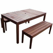 4 Seater Outdoor Dining Table & Bench Set