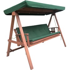 Garden Swing Bed With Cushion & Canopy