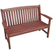 Luneburg 2 Seater Shorea Wood Outdoor Bench
