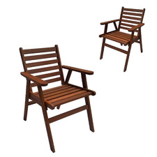 Monroe Shorea Wood Outdoor Dining Chairs (Set of 2)