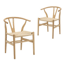 Hans Wegner Replica Wishbone Dining Chairs (Set of 2)