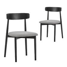 Finn American Oak Wood Dining Chairs (Set of 2)