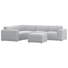Tilly 4 Seater Upholstered Modular Sofa with Ottoman