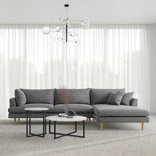 Anthracite Charcoal Avondale 3.5 Seater Sofa with Chaise