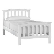 White Leah Single Bed Frame