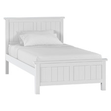 White Snow Panelled Bed Frame