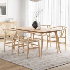 4 Seater Davian Rectangular Dining Table & Chair Set