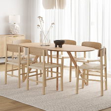 6 Seater Griffin Oval Dining Table & Chair Set