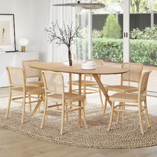 6 Seater Samira Oval Dining Table & Chair Set