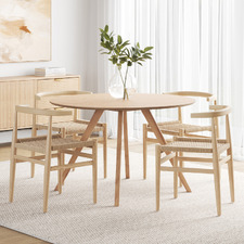 4 Seater Adriel Round Dining Table & Chair Set