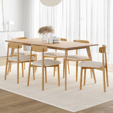 6 Seater Finn Rectangular Dining Table & Chair Set