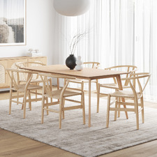6 Seater Davian Rectangular Dining Table & Chair Set