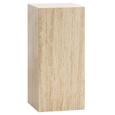 Lorelei Plinth Turkish Travertine Side Table