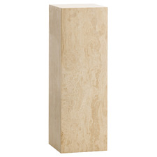 Lorelei Plinth Turkish Travertine Side Table