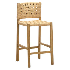 67cm Karen Low Back Teak Wood Bar Stool