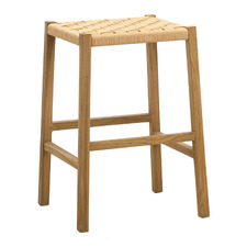 67cm Karen Teak Wood Bar Stool
