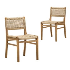 Walter Teak Wood Dining Chairs (Set of 2)
