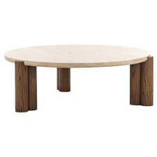 Dani Round Turkish Travertine Coffee Table