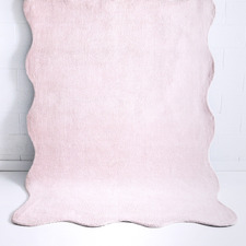 Pink Astra Hand-Tufted Scalloped Rug
