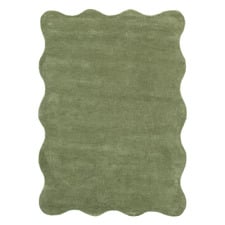 Olive Effie Hand-Tufted Scalloped Rug