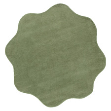 Olive Effie Hand-Tufted Scalloped Shaped Rug