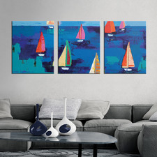 Adrian's Regatta Triptych Wall Art