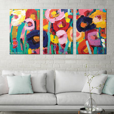 Joletta Triptych Stretched Canvas