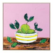 Limes in a Bowl Printed Wall Art