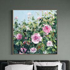 Pink Roses Printed Wall Art