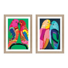2 Piece Perfect Pairs Framed Paper Print Wall Art Set