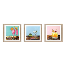 Flavours of Bliss Framed Paper Print Wall Art Triptych