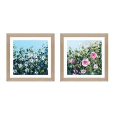 2 Piece Garden Petals Framed Paper Print Wall Art Set
