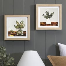 Evergreen Framed Paper Print Wall Art Diptych