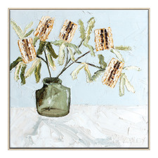Blue on Banksia Printed Wall Art