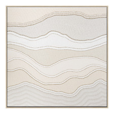 White Loorlg Wash Canvas Wall Art