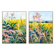 2 Piece Long Grass Canvas Wall Art Set