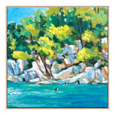 Swim to the Rocks Canvas Wall Art