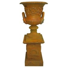 Small Dorchester Urn and Base (Set of 2)