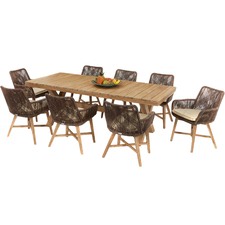 8 Seater Catalina Outdoor Dining Table & Chairs Set