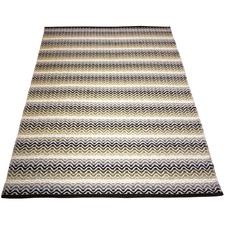 Black Tiskoni Hand-Knotted Cotton Rug