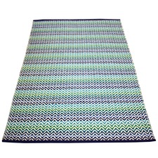 Blue Tiskoni Hand-Knotted Cotton Rug