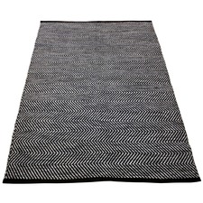 Grey Ziggy Hand-Knotted Cotton Rug