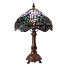 Traditional Blue Dragonfly Tiffany Bedside Lamp