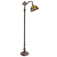 Ornamental Tiffany Leadlight Bridge Arm Floor Lamp
