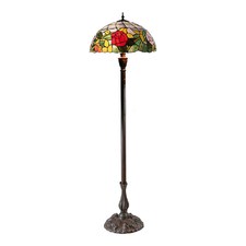 Romantic Rose Stained Glass Tiffany Floor Lamp