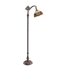 Boheme Leadlight Bridge Arm Tiffany Style Floor Lamp
