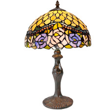 Rose Tiffany-Style Bedside Lamp